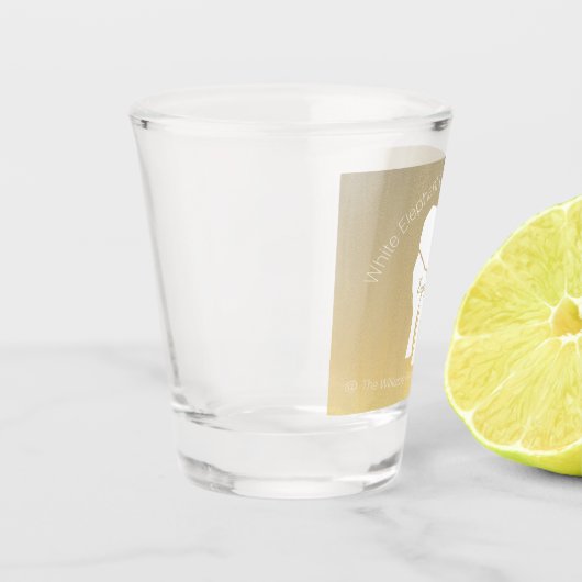 Elegant White Elephant Gift Exchange Custom Text Shot Glas (Links)