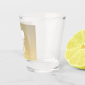 Elegant White Elephant Gift Exchange Custom Text Shot Glas (Rechts)