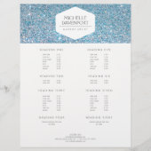 ELEGANT WHITE EMBLEM OP BLUE GLITTER FLYER (Voorkant)