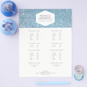 ELEGANT WHITE EMBLEM OP BLUE GLITTER FLYER (Enkel)