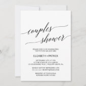 Elegant White en Black Calligraphy Couples Shower Kaart (Voorkant)