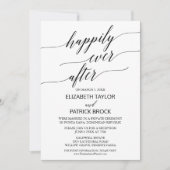 Elegant White en Black Calligraphy Elopement Kaart (Voorkant)