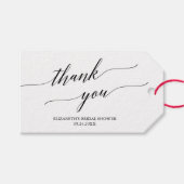 Elegant White en Black Calligraphy Hartelijk dank Cadeaulabel (Voorkant (Horizontaal))