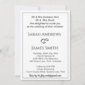 Elegant White en Black Calligraphy Wedding Kaart (Voorkant)