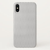 Elegant White en Black Chevron Pattern Case-Mate iPhone Case (Achterkant)