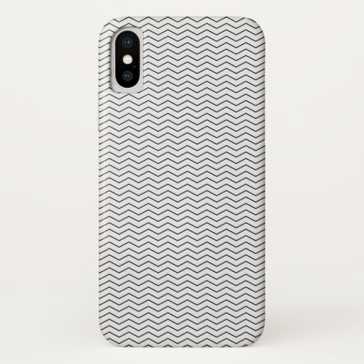 Elegant White en Black Chevron Pattern Case-Mate iPhone Case (Achterkant)