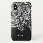 Elegant White en Black Floral Paisley Lace 2 Case-Mate iPhone Case<br><div class="desc">Elegant witte  florale paisley kant boven zwarte achtergrond,  hetzelfde paisleypatroon. Weinig kleurencombinaties beschikbaar.</div>