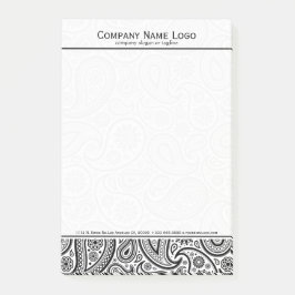 Elegant White en Black Floral Paisley Post-it® Notes