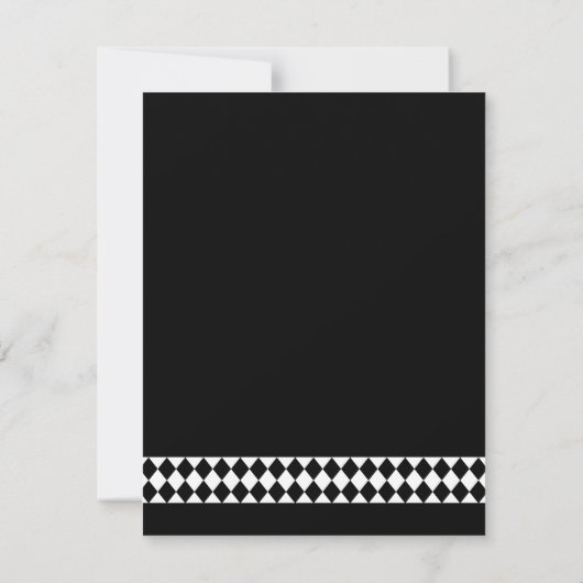 Elegant White en Black Gender Reopenbaarmakingsfee Kaart (Achterkant)