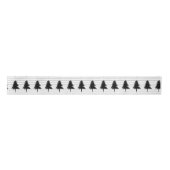 Elegant White en Black kerstboom Satijnen Lint (Voorkant)