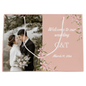 Elegant White en Brown Bohemian Wedding Groot Cadeauzakje (Voorkant)