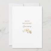 Elegant White en Gold 50th Wedding Jubileum Kaart (Achterkant)