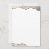 Elegant White en Gold Agate 15-jarig Kaart (Achterkant)