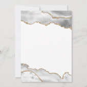 Elegant White en Gold Agate Graduation Party Kaart (Achterkant)