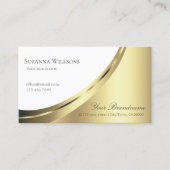 Elegant White en Gold Decor Luxurative Visitekaartje (Voorkant)