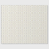 Elegant White en Gold Dot Grid Cadeaupapier (Vlak)