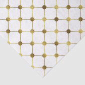 Elegant White en Gold Dot Grid Tissuepapier (Detail)