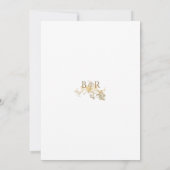 Elegant White en Gold Enchanding Wedding Kaart (Achterkant)