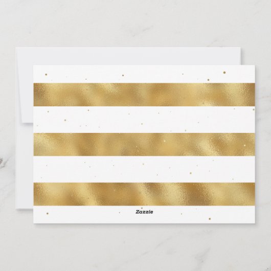 Elegant White en Gold Foil-fotokerstkaarten Feestdagenkaart (Achterkant)