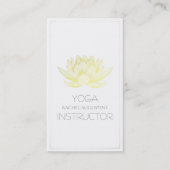 Elegant White en Gold Foil Lotus Yoga Instructor Visitekaartje (Voorkant)