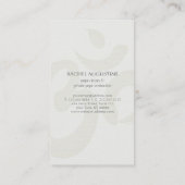 Elegant White en Gold Foil Lotus Yoga Instructor Visitekaartje (Achterkant)