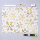 Elegant White en Gold Foil Snowflakes kerst Tissuepapier (Craft)