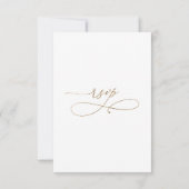 Elegant White en Gold Gilded Leaves, Wedding RSVP (Achterkant)