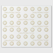 Elegant White en Gold Glitter 50 en Fabulous Cadeaupapier (Vlak)