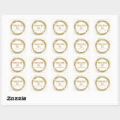 Elegant White en Gold Glitter Monogram Passover Vierkante Sticker (Vel)