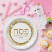 Elegant White en Gold Jewish Passover Seder Papieren Bordje (Feest)