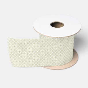 Elegant White en Gold Kerstmis Satijnen Lint