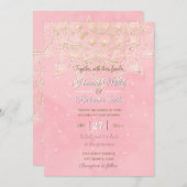 Elegant White en Gold Mandala Blush Pink Design Kaart (Voorkant / Achterkant)