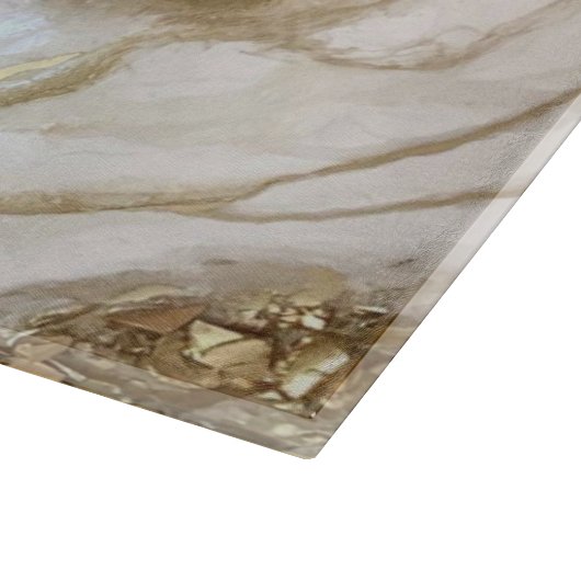 Elegant White en Gold Marble Modern Trendy Snijplank (Hoek)