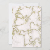 Elegant White en Gold Marble Trunk Party nodigt ui Kaart (Achterkant)