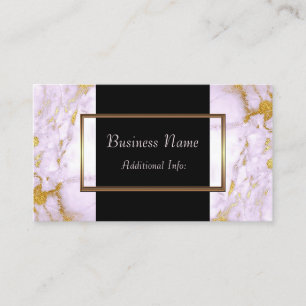 Elegant White en Gold Marble Visitekaartje