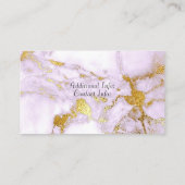 Elegant White en Gold Marble Visitekaartje 2 (Achterkant)