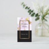Elegant White en Gold Marble Visitekaartje 2 (Staand voorkant)