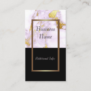 Elegant White en Gold Marble Visitekaartje 2