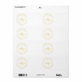 Elegant White en Gold Monogram Etiket (Full Sheet)