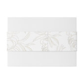 Elegant White en Gold Monogram Weddenschap Uitnodigingen Wikkel (Achterkant Voorbeeld)