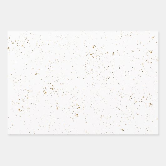Elegant White en Gold Pattern Wedding Inpakpapier Vel (Voorkant 3)