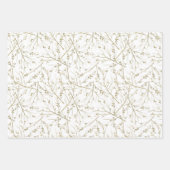Elegant White en Gold Pattern Wedding Inpakpapier Vel (Voorkant)