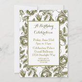 Elegant White en Gold Rozen - Aangepaste uitnodigi Kaart (Achterkant)