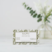 Elegant White en Gold Rozen Aangepaste Visitekaart Visitekaartje (Staand voorkant)