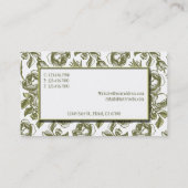 Elegant White en Gold Rozen Aangepaste Visitekaart Visitekaartje (Achterkant)