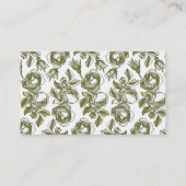 Elegant White en Gold Rozen Florence Visitekaartje (Achterkant)