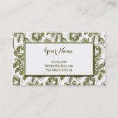 Elegant White en Gold Rozen Florence Visitekaartje (Voorkant)