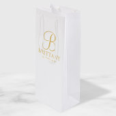 Elegant White en Gold Specialized Bridesmaid Wijn Cadeautas