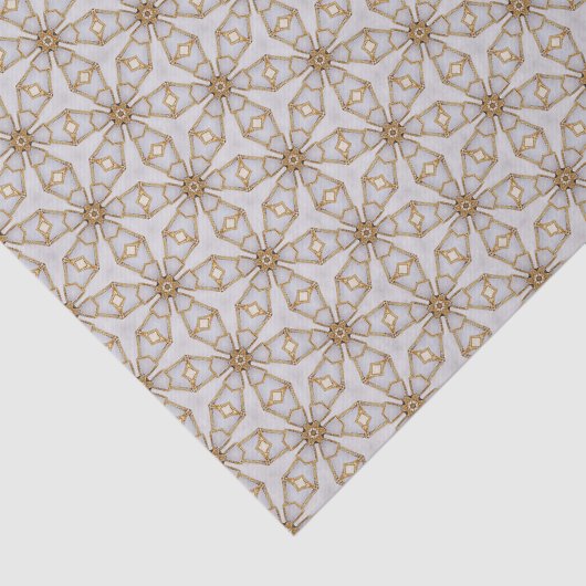 Elegant White en Gold Starlight-ontwerp Tissuepapier (Detail)