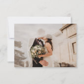 Elegant White en Gold Weddenschap Hartelijk dank Bedankkaart (Achterkant)